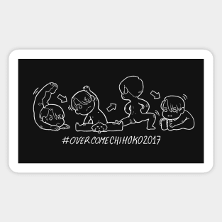 OVERCOME CHIHOKO [BLACK] Sticker